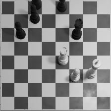 Pre-processed board after move b3c2