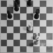 Pre-processed board before move b3c2